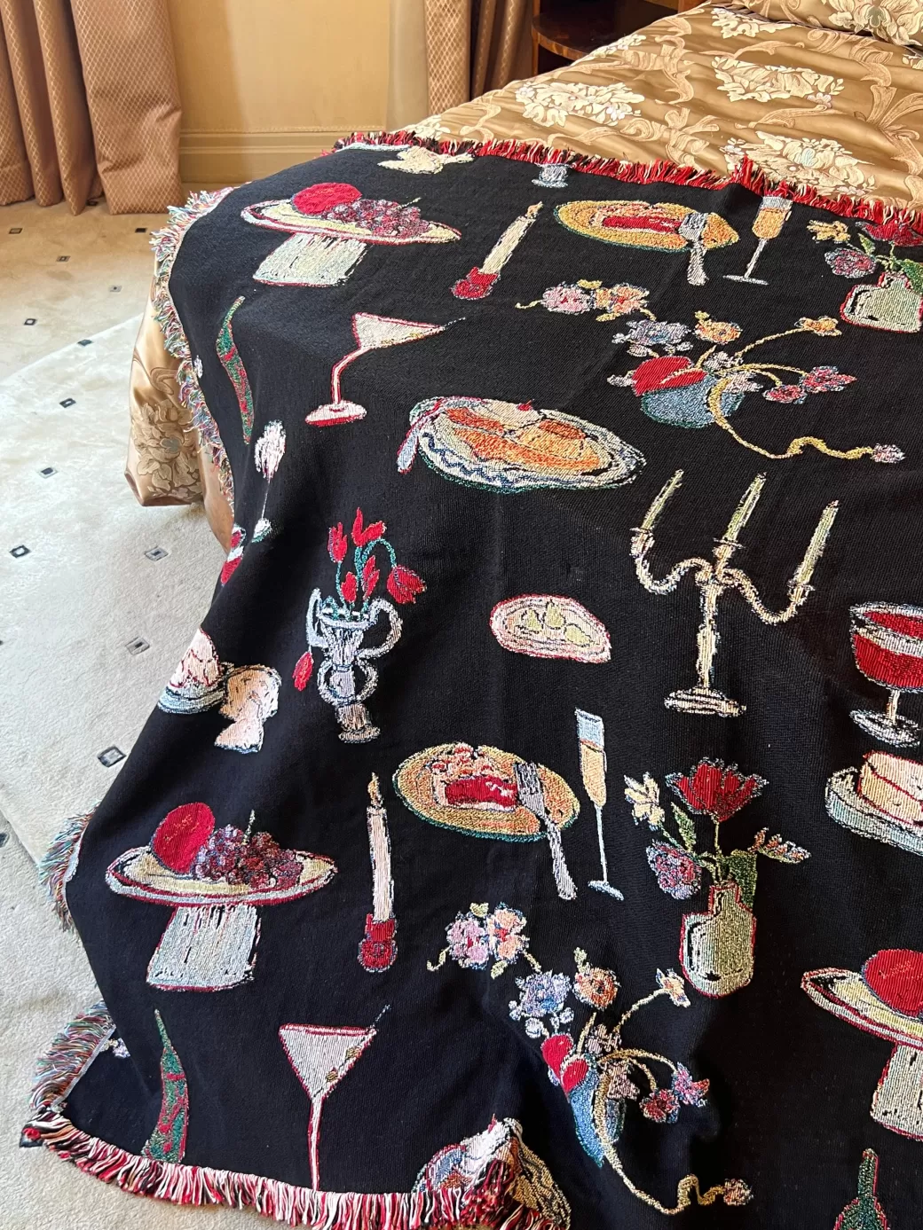 New Lisa Says Gah Archie Throw Blanket - Set The Table Caviar SettheTableCaviar