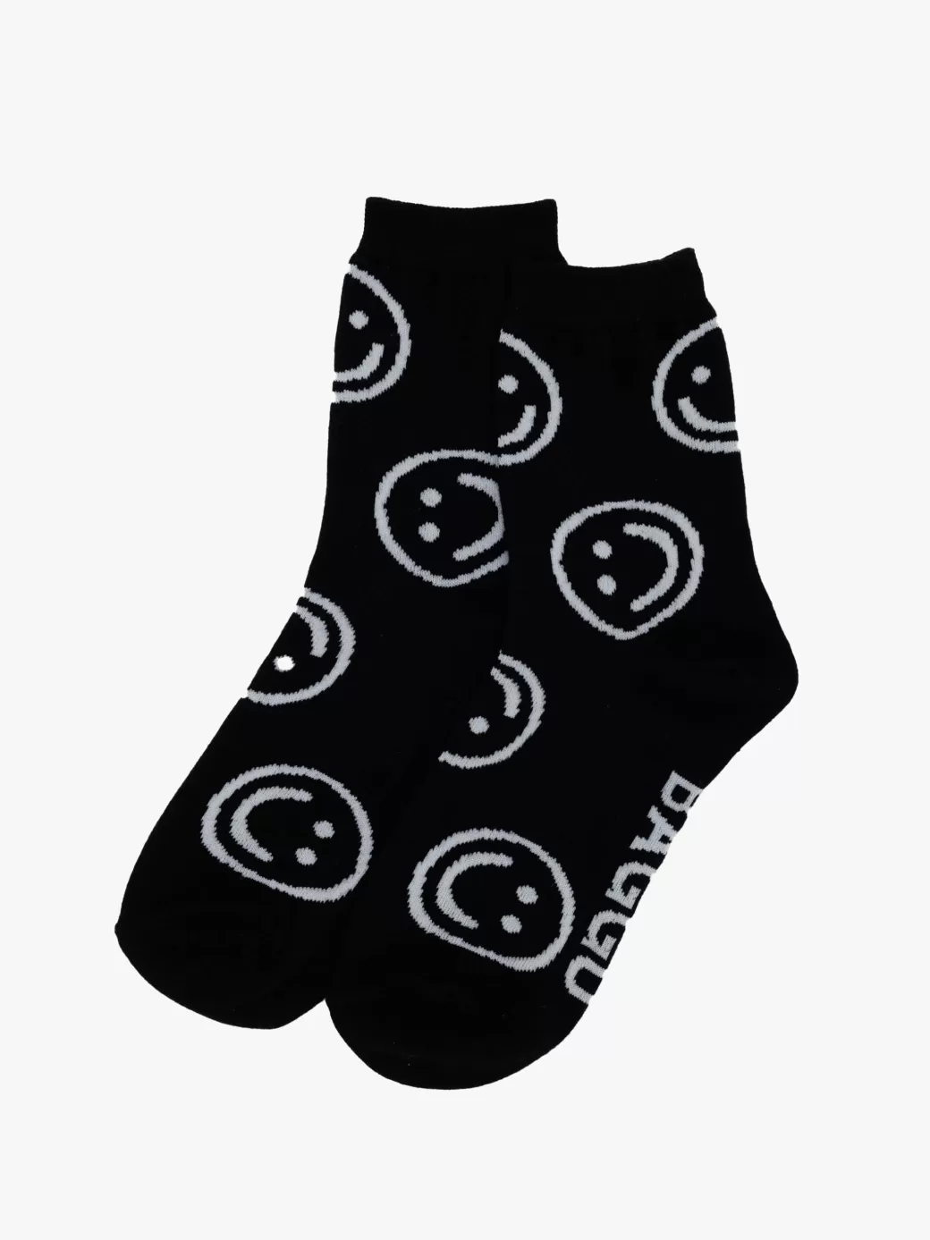 Flash Sale Lisa Says Gah Crew Sock - Black Happy BlackHappy