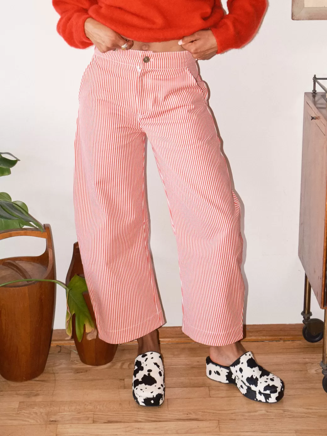 Cheap Lisa Says Gah Daphne Trouser - Red Stripe RedStripe