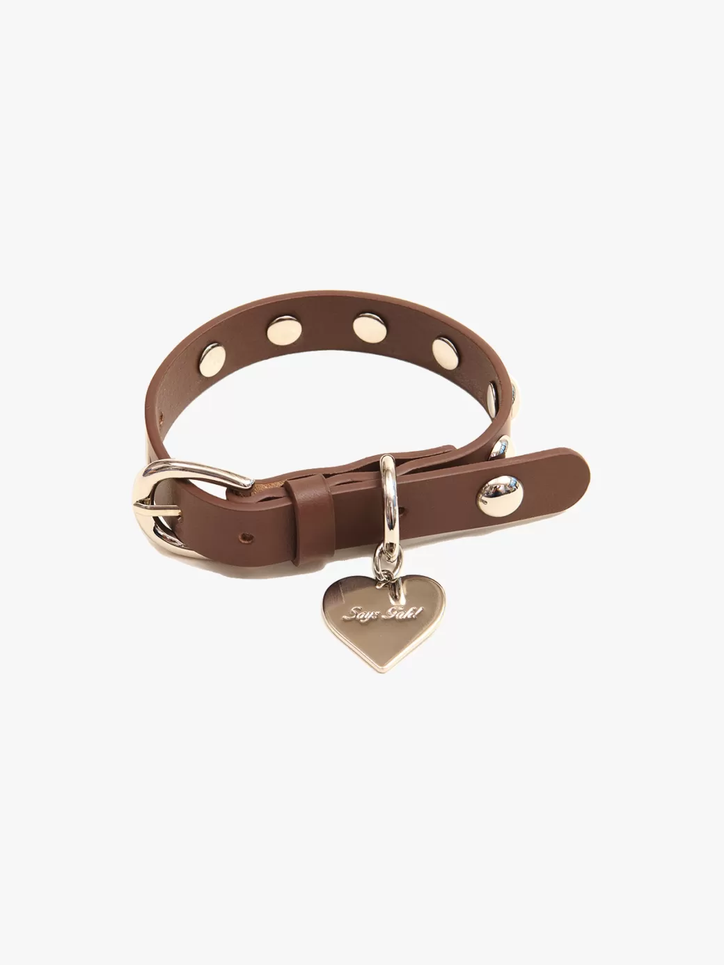 Cheap Lisa Says Gah Dog Stud Collar - Brown