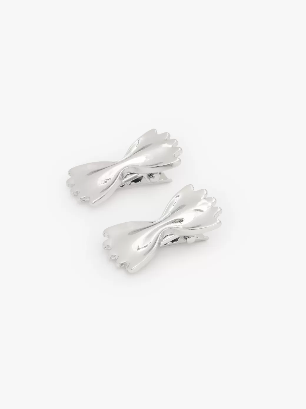 New Lisa Says Gah Farfalle Barrette Set - Silver