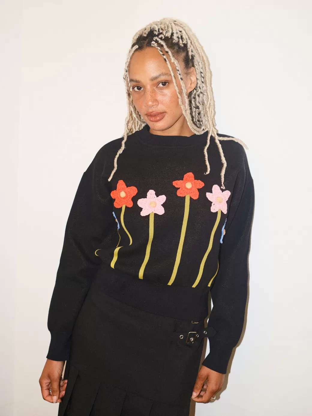 Store Lisa Says Gah Fleur Sweater - Black BLK