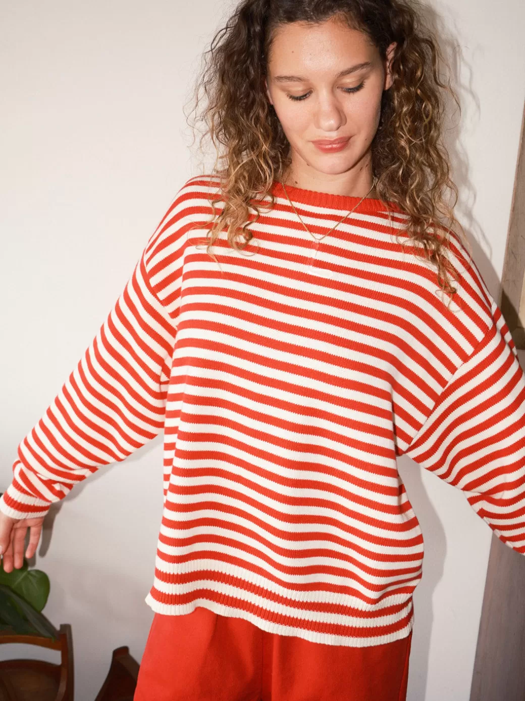 Fashion Lisa Says Gah "I Can't Believe it's Not Vintage" Crewneck - Red Stripe RedStripe