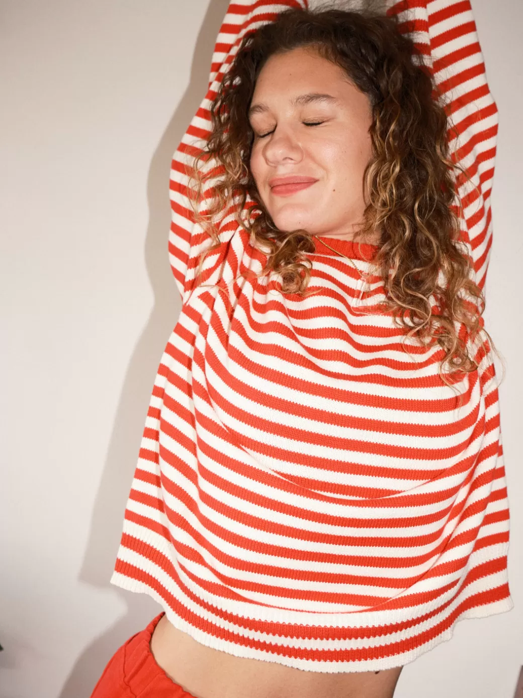 Fashion Lisa Says Gah "I Can't Believe it's Not Vintage" Crewneck - Red Stripe RedStripe