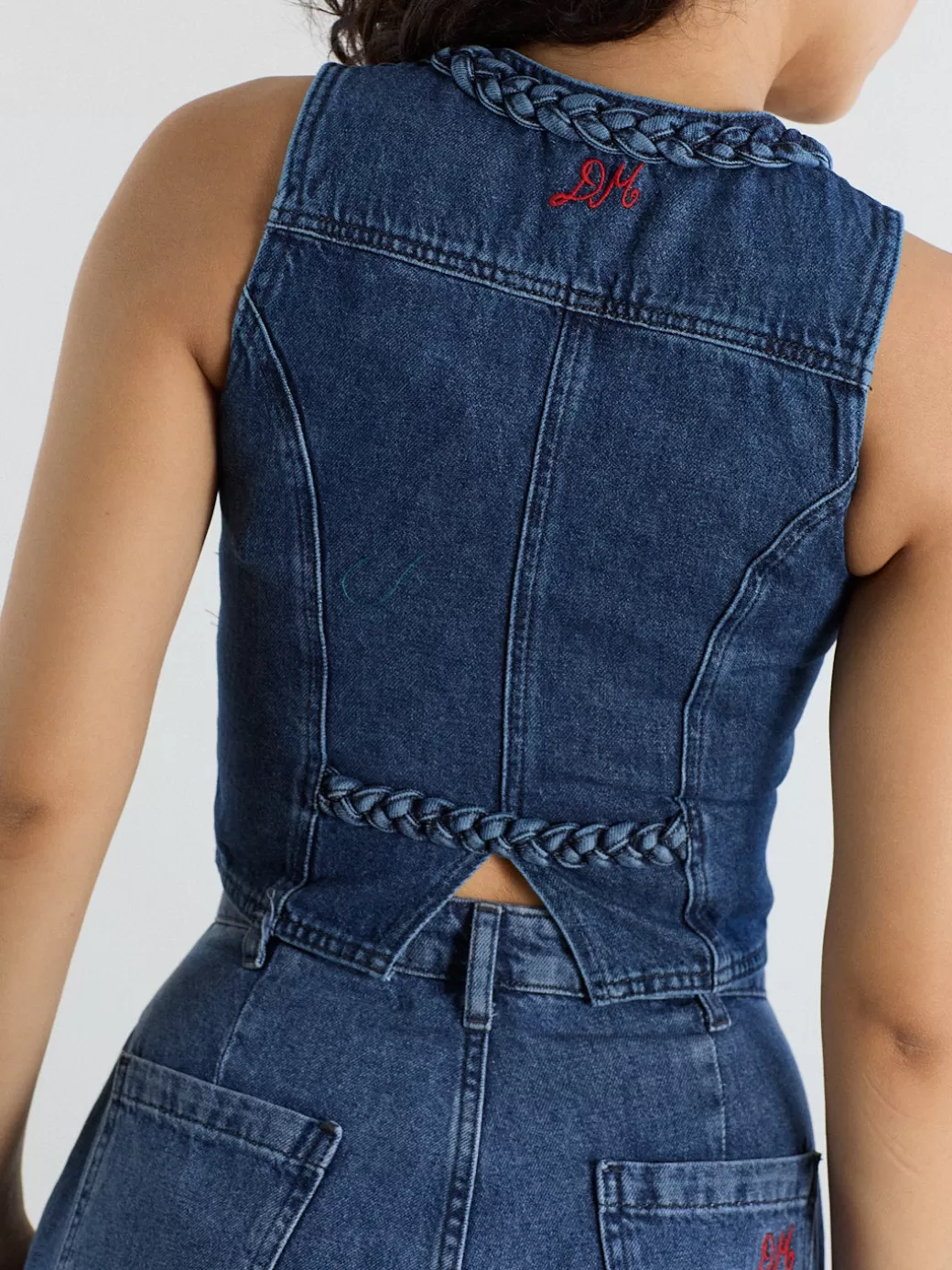 Best Sale Lisa Says Gah Isla Denim Vest - Vintage Wash VintageWash