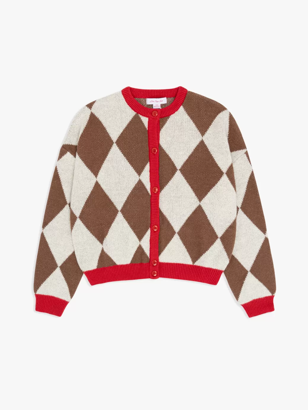 Store Lisa Says Gah Lauda Cardi - Brown Argyle BrownArgyle