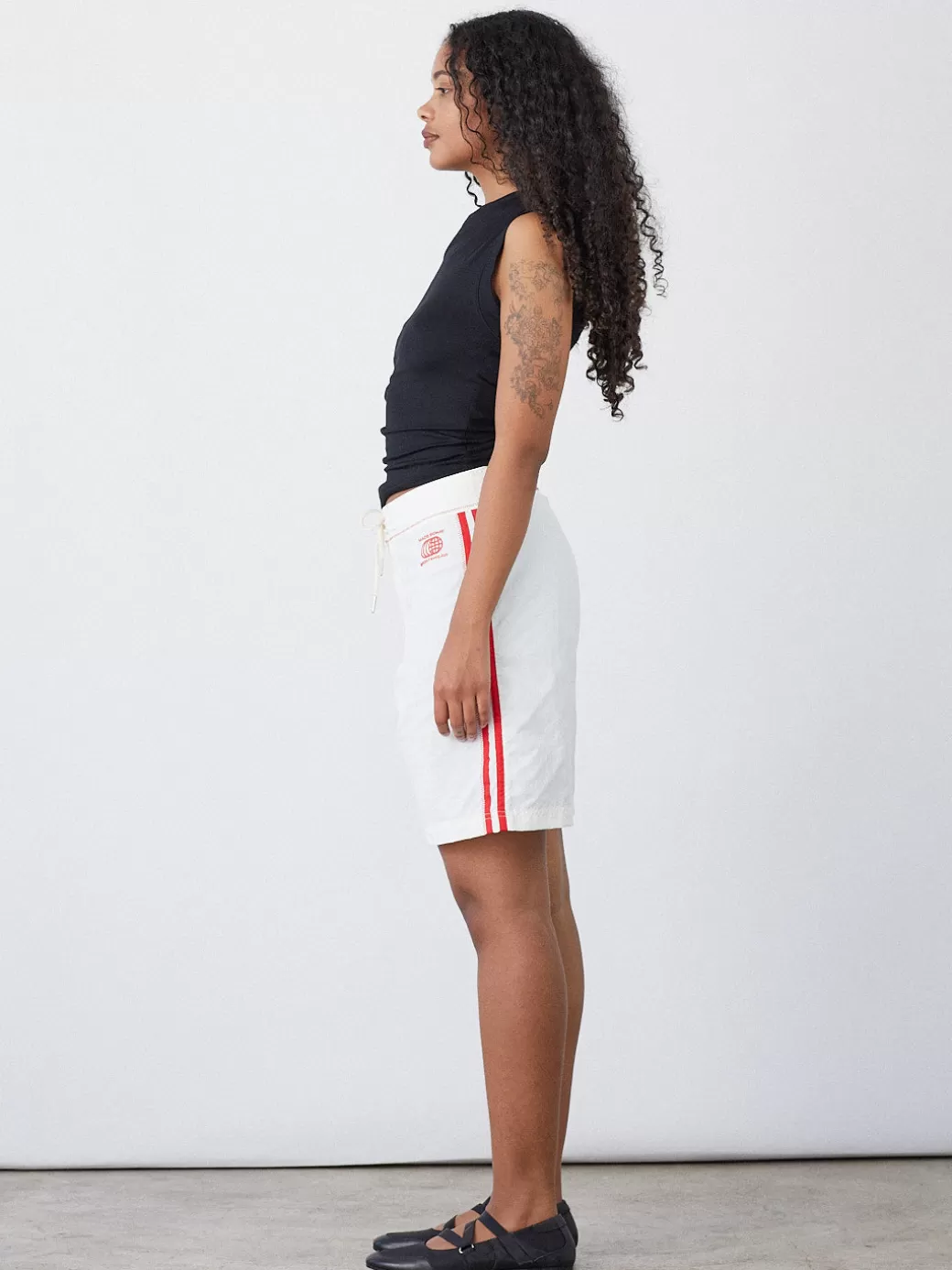 Fashion Lisa Says Gah Made Some Long Shorts - Cream u0026 Red Cream/Red