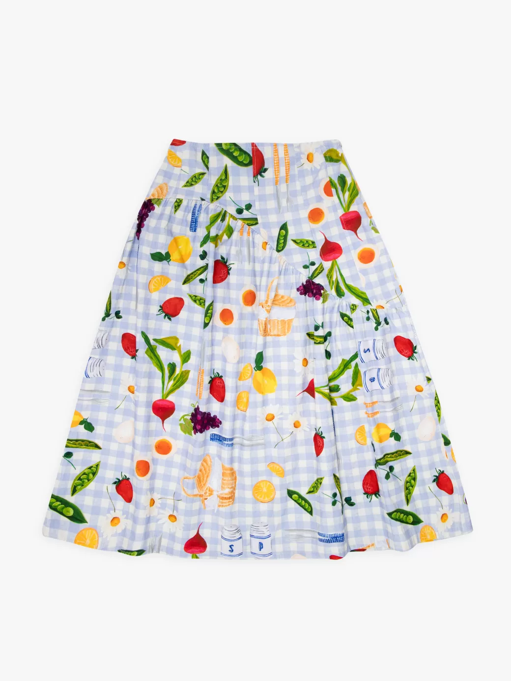 Best Sale Lisa Says Gah Maeve Midi Skirt - Picnic Alfresco PicnicAlfrescoGingham