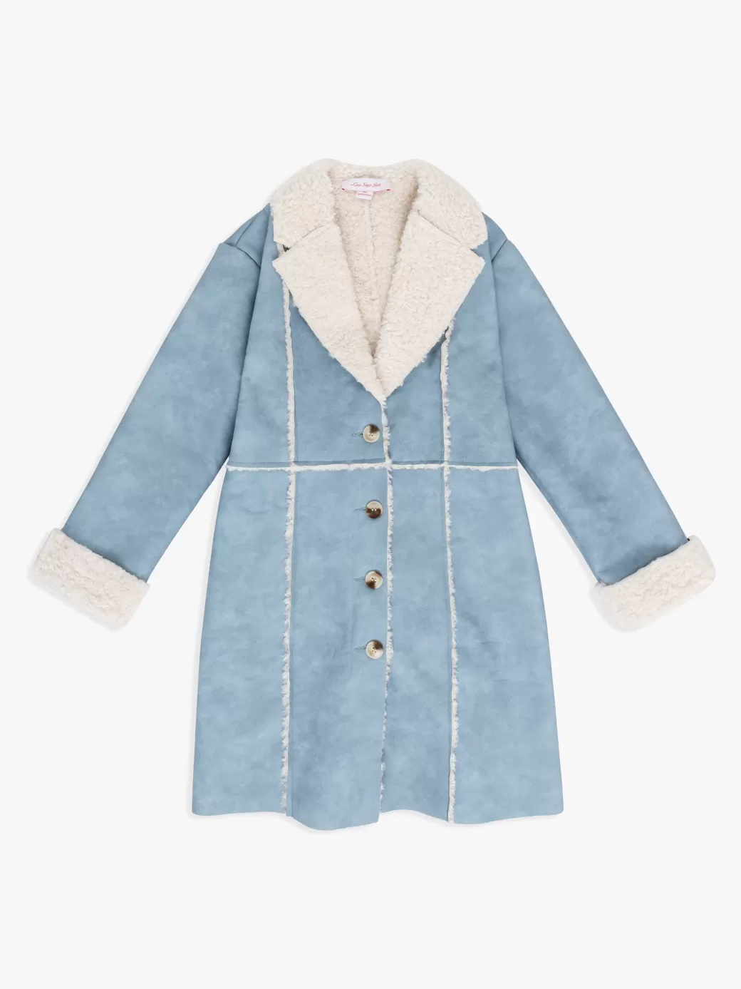 Clearance Lisa Says Gah Nadia Sherpa Coat - Cloud Blue CloudBlue