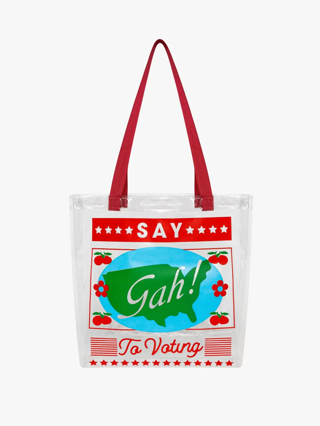 Best Sale Lisa Says Gah Vinyl Tote - Say Gah to Voting SayGahtoVoting